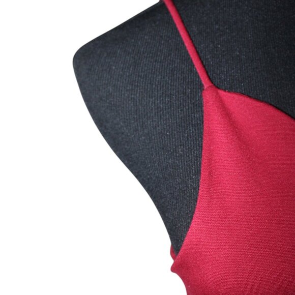 Monteau Swing Wine Scalloped Neck Spaghetti Strap Knit Small S EUC - Picture 5 of 13